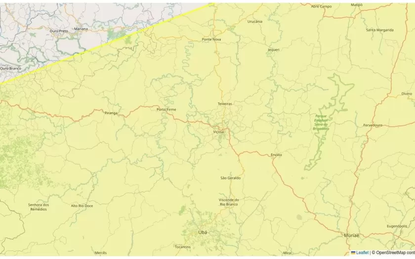 Viçosa está sob alerta meteorológico para tempestade nesta segunda-feira
