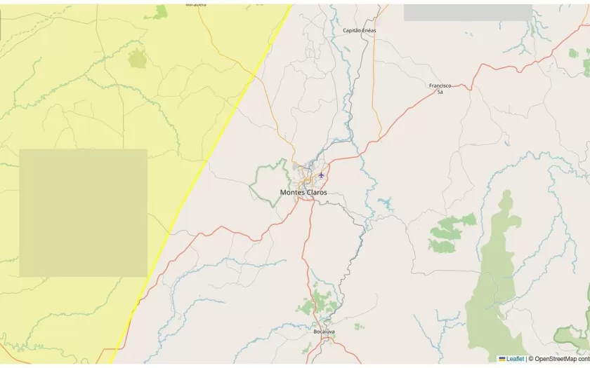 Alerta amarelo para baixa umidade inclui Montes Claros neste sábado