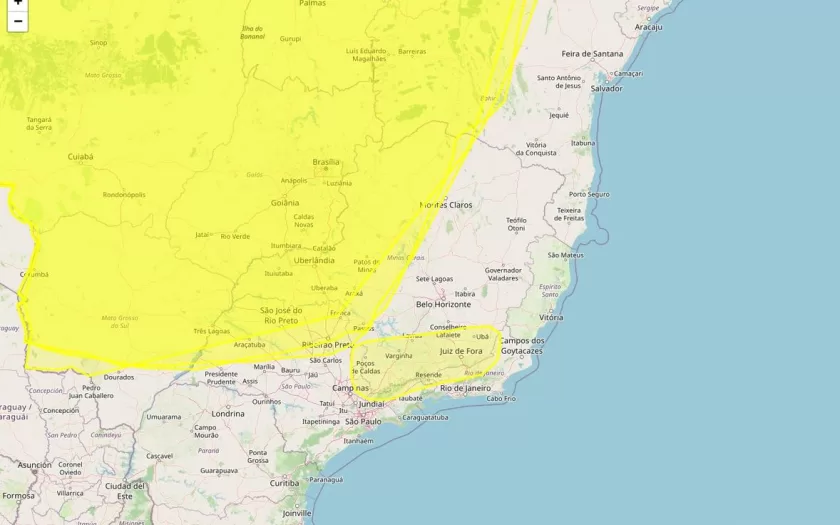 Alerta do Inmet: Minas Gerais tem 428 municípios sob risco de baixa umidade e tempestade neste sábado