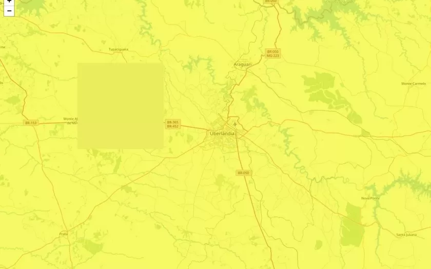 Alertas amarelo para declínio de temperatura e baixa umidade incluem Uberlândia neste sábado