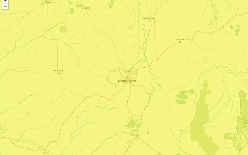 Alertas amarelo para baixa umidade incluem Montes Claros neste sábado