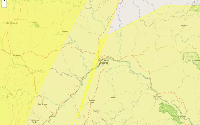 Alertas de baixa umidade e chuvas intensas atingem Governador Valadares neste sábado
