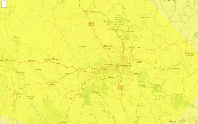 Alertas amarelo para baixa umidade e declínio de temperatura incluem Contagem neste sábado