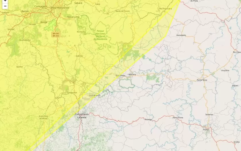 Baixa umidade: Inmet emite alerta para Ouro Preto nesta terça-feira