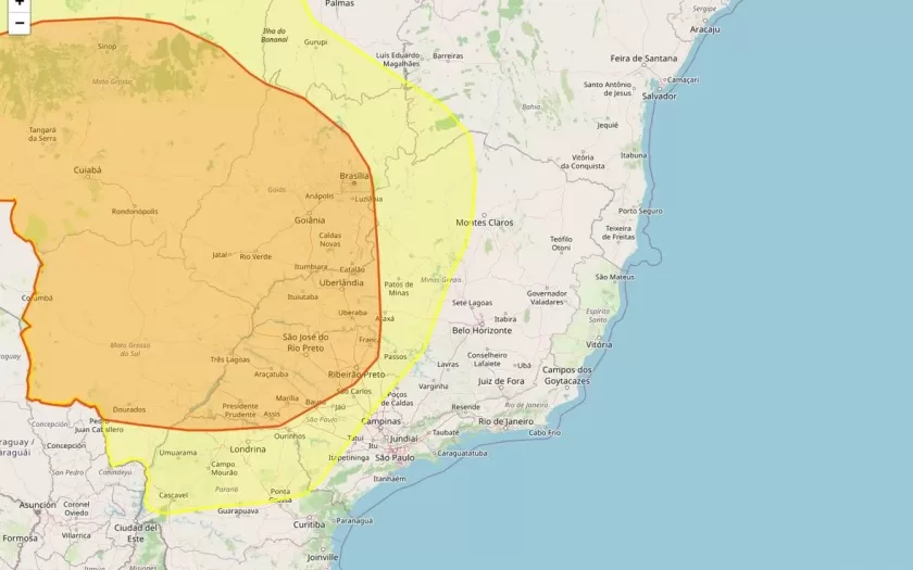 Alerta do Inmet: Minas Gerais tem 192 municípios sob risco de baixa umidade nesta quarta-feira