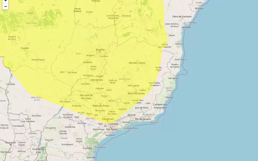 Inmet emite alertas de baixa umidade para 596 municípios da Minas Gerais nesta quinta-feira