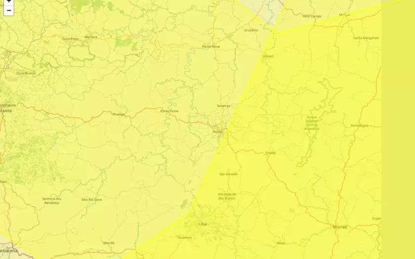 Alertas de declínio de temperatura e chuvas intensas atingem Viçosa neste domingo