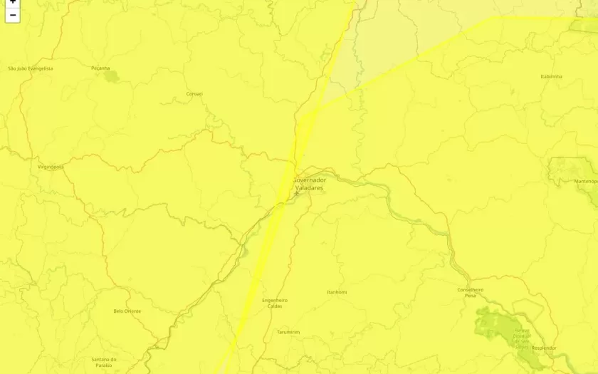 Declínio de temperatura, baixa umidade e chuvas intensas: Inmet emite alerta para Governador Valadares neste domingo