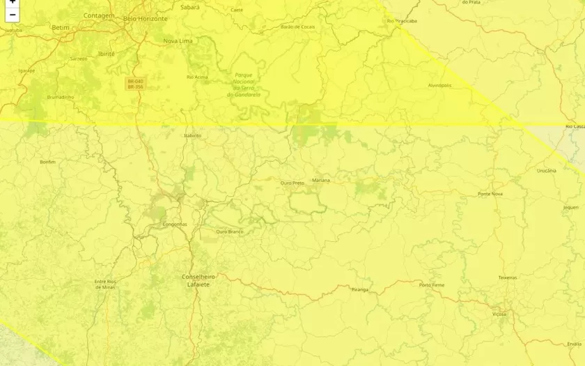 Declínio de temperatura e baixa umidade: Inmet emite alerta para Ouro Preto neste domingo