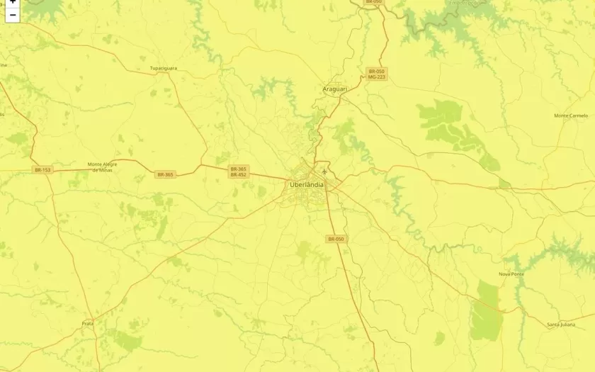 Alertas amarelo para baixa umidade incluem Uberlândia nesta segunda-feira