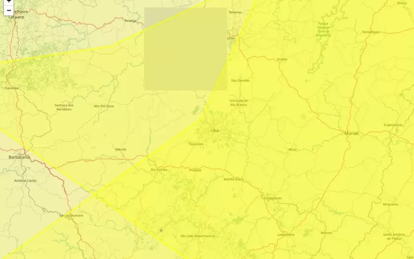 Ubá está sob alertas meteorológicos para declínio de temperatura e chuvas intensas neste sábado