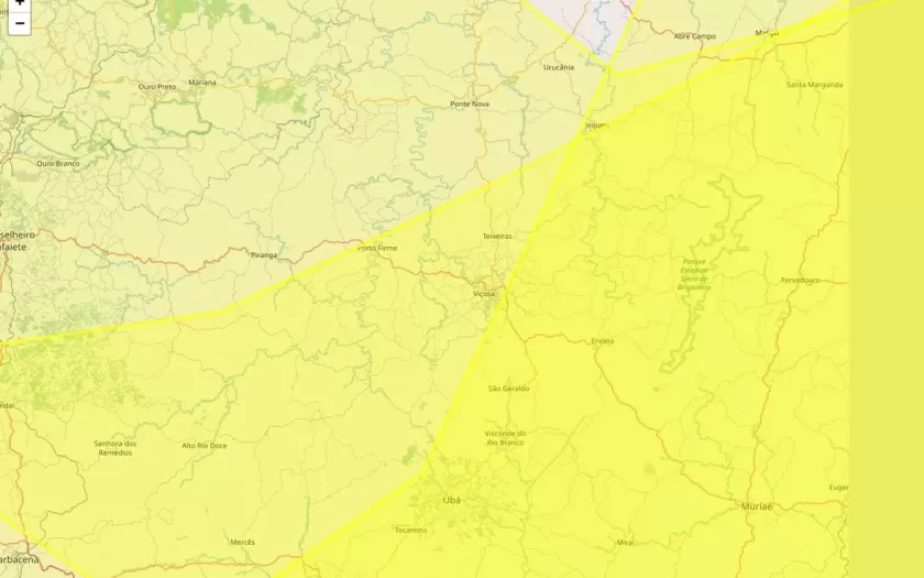 Alertas de declínio de temperatura e chuvas intensas atingem Viçosa neste sábado