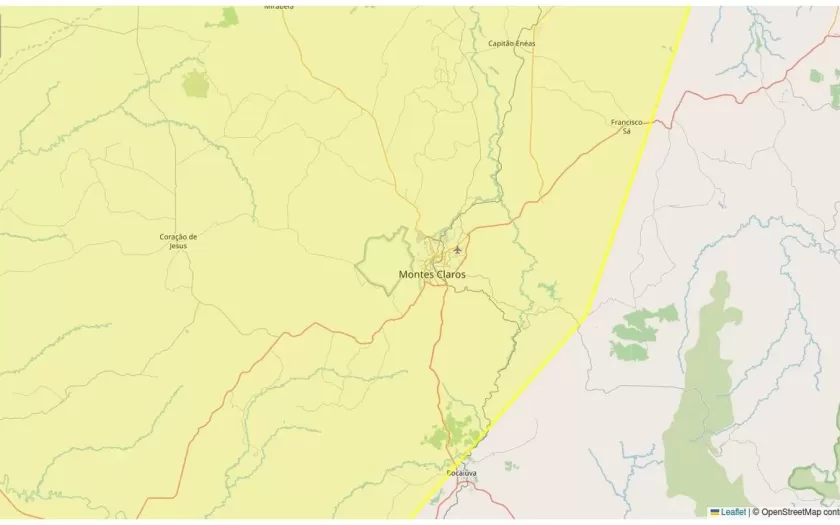 Alerta amarelo para baixa umidade inclui Montes Claros nesta terça-feira