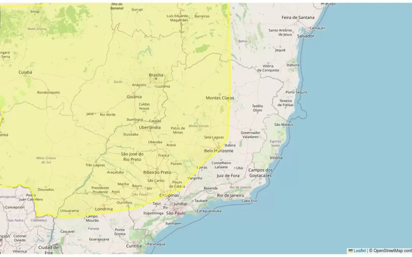 363 municípios da Minas Gerais estão sob alerta meteorológico de baixa umidade neste domingo