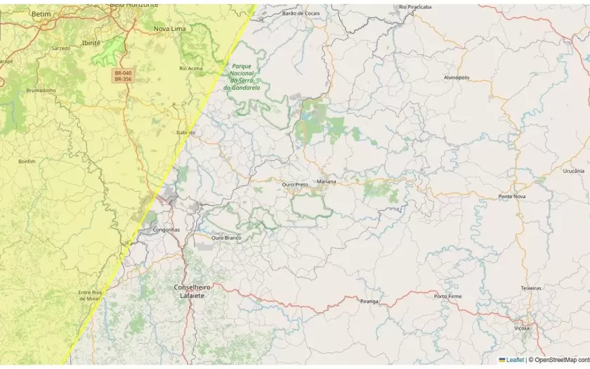 Alerta de baixa umidade atinge Ouro Preto nesta sexta-feira