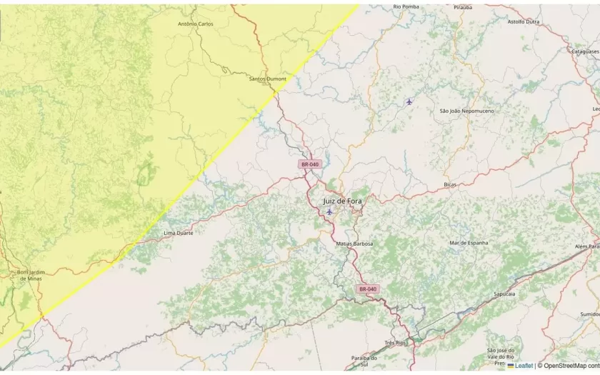 Alerta amarelo para baixa umidade inclui Juiz de Fora nesta quinta-feira