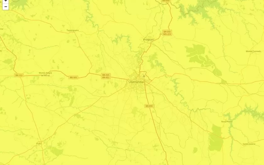Baixa umidade e acumulado de chuva: Inmet emite alerta para Uberlândia nesta quinta-feira