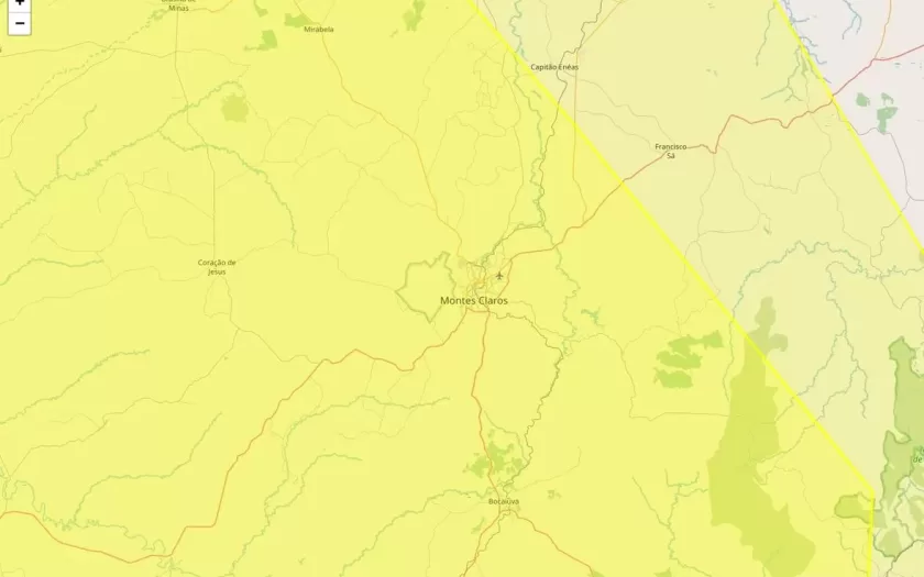 Montes Claros está sob alertas meteorológicos para baixa umidade e acumulado de chuva nesta quinta-feira
