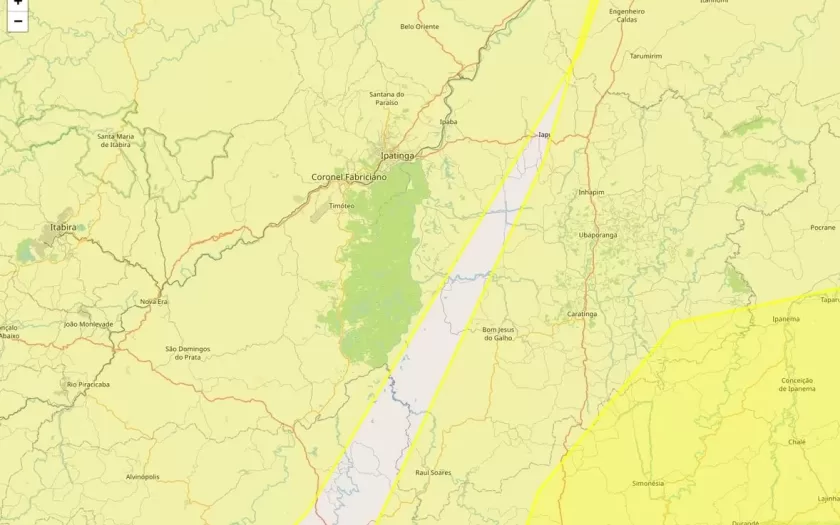 Alertas de declínio de temperatura, baixa umidade e chuvas intensas atingem Caratinga neste sábado
