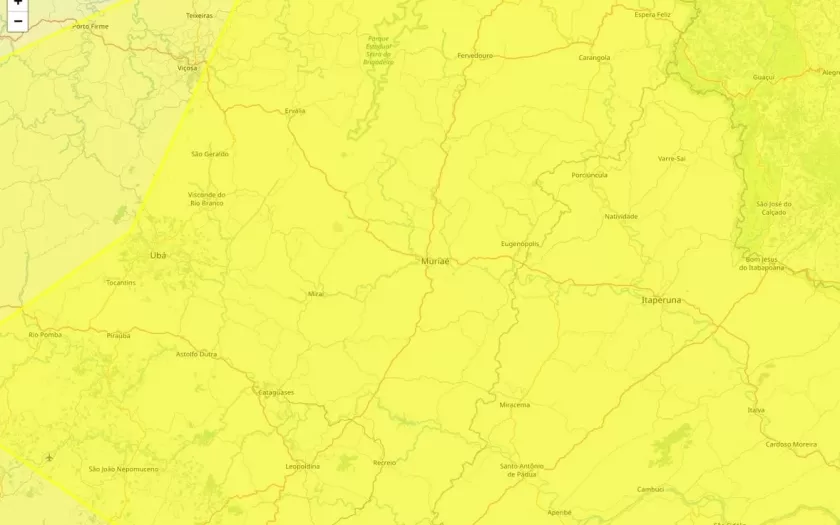 Muriaé está sob alertas meteorológicos para declínio de temperatura e chuvas intensas nesta sexta-feira