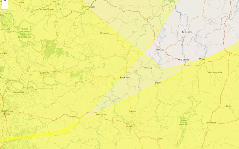 Baixa umidade, declínio de temperatura e chuvas intensas: Inmet emite alerta para Ponte Nova neste sábado