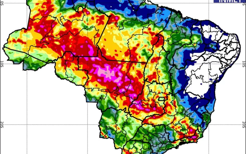 Inmet divulga previsão para semana de 15 a 22 de dezembro
