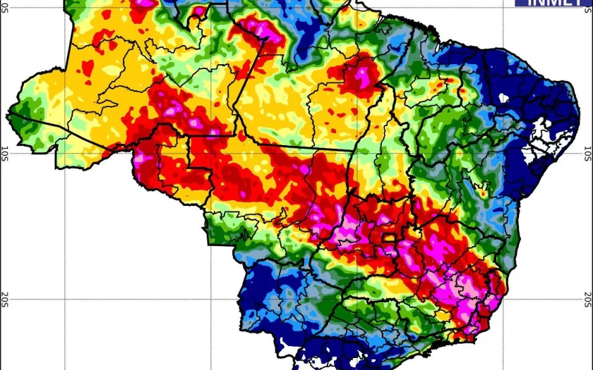 Inmet divulga previsão para a semana de 19 a 26 de janeiro de 2026